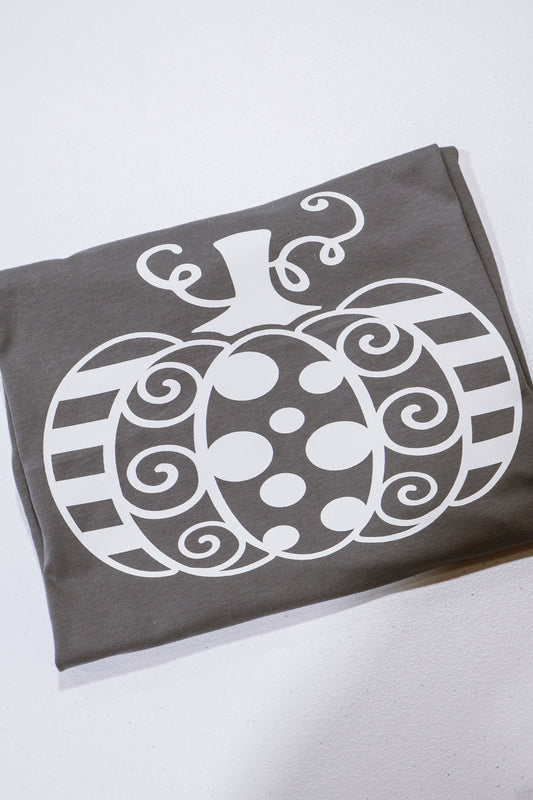 Polka Dot Pumpkin- Charcoal