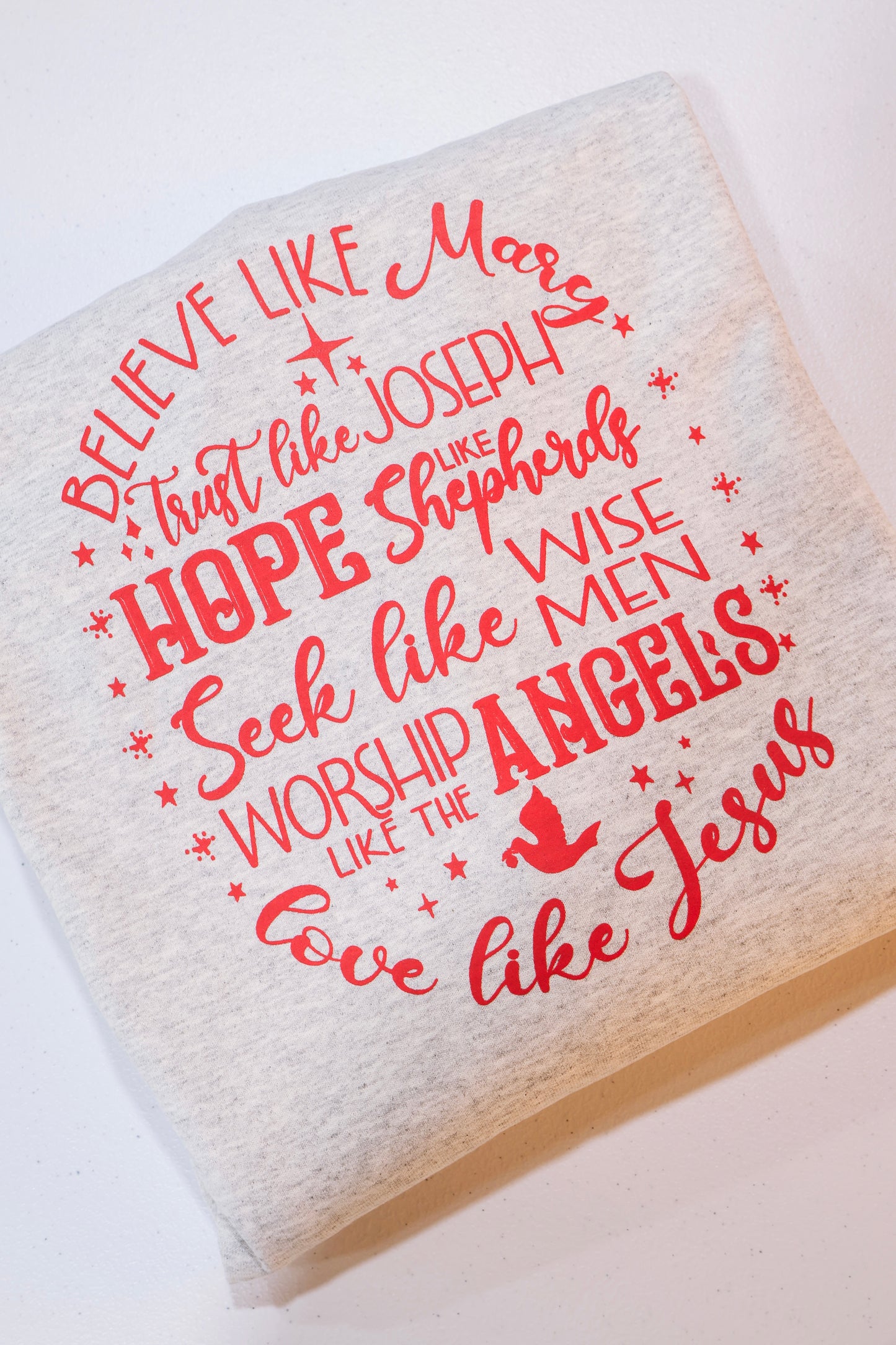 FRONT & BACK Santa & Sayings- Ash Grey