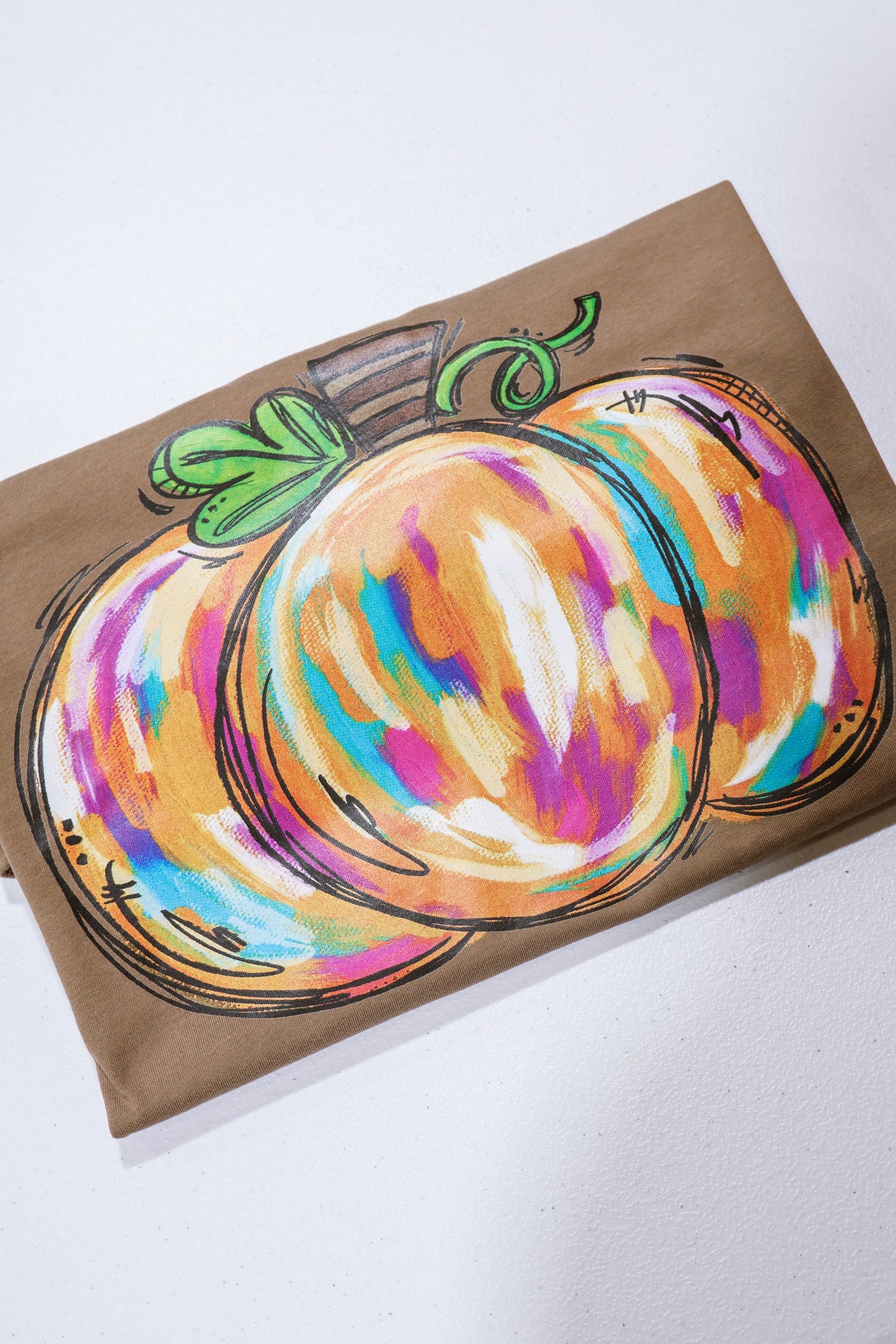 Watercolor Pumpkin- Espresso Brown