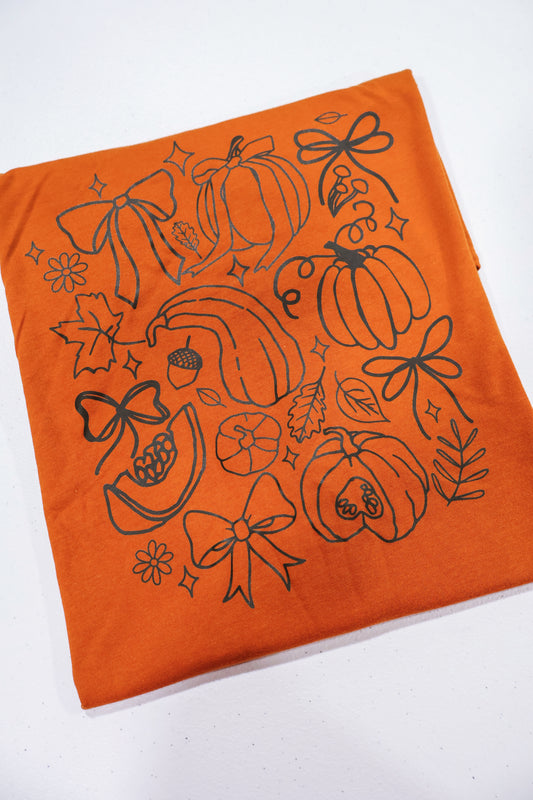 Pumpkin & Bows- Rust