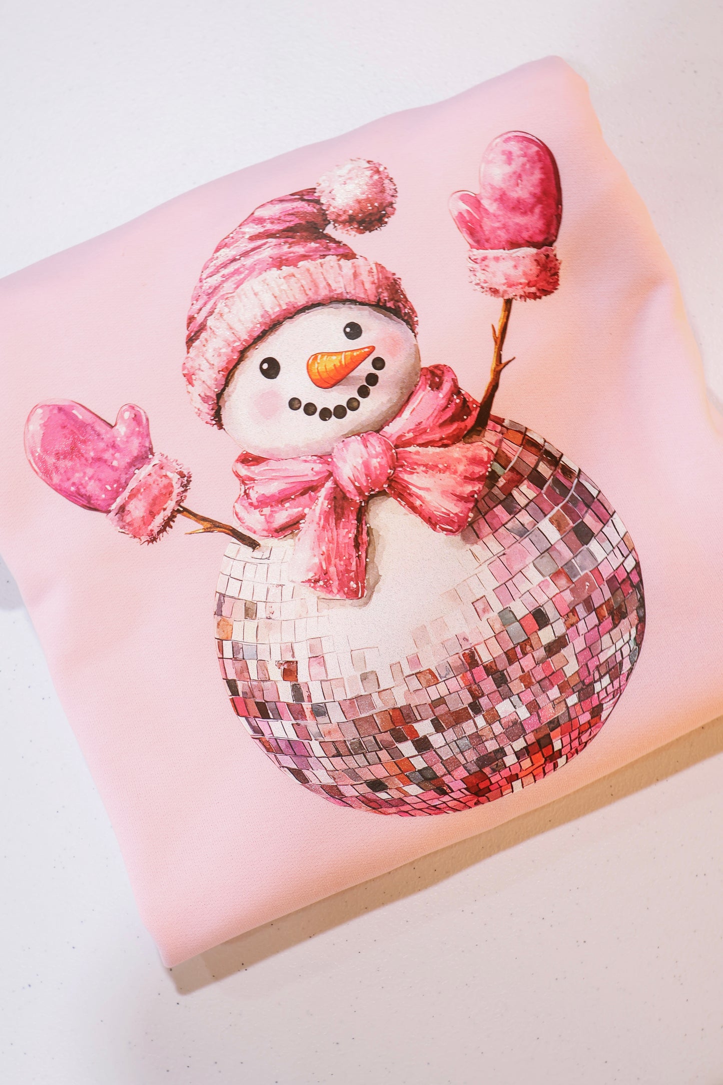 Disco Snowman- Light Pink