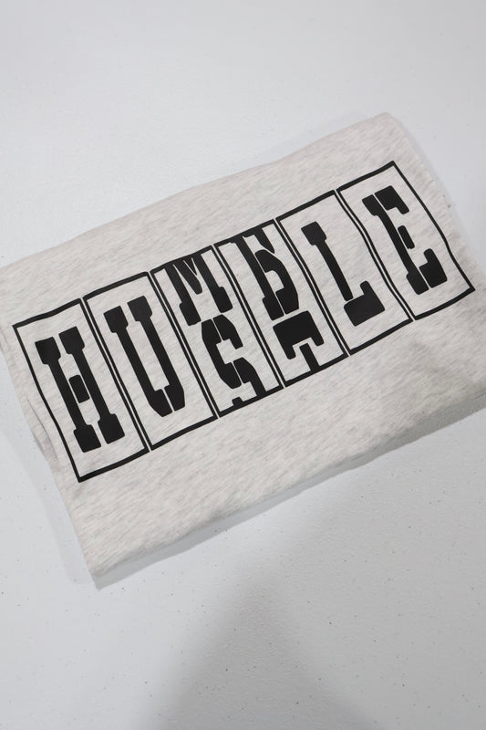 Humble/Hustle- Ash Grey