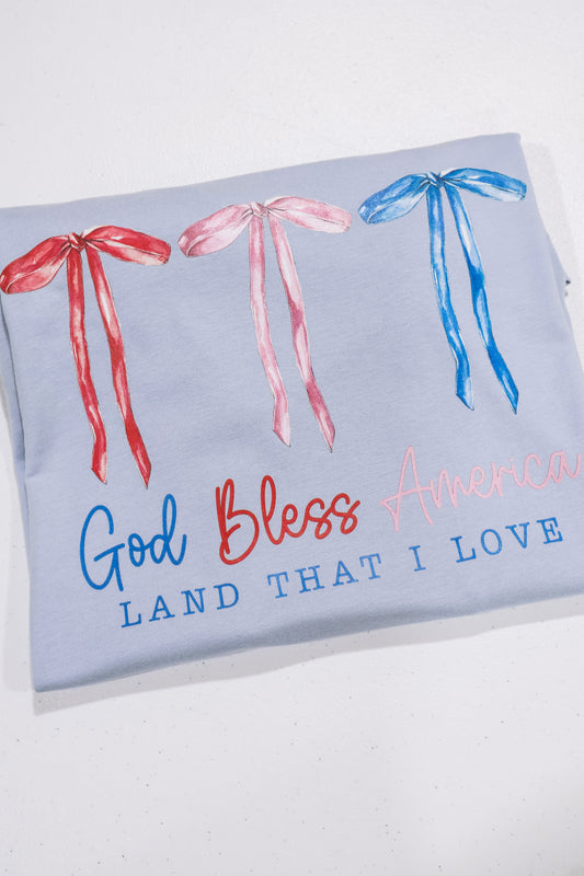 God Bless America- Light Blue