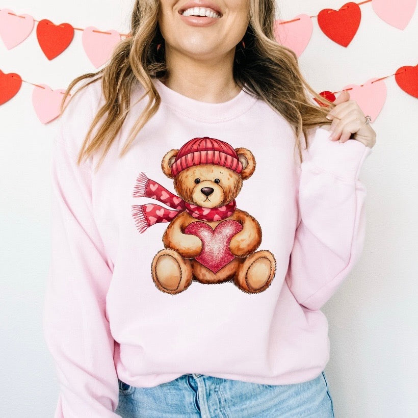 Valentines Teddy Bear- Light Pink