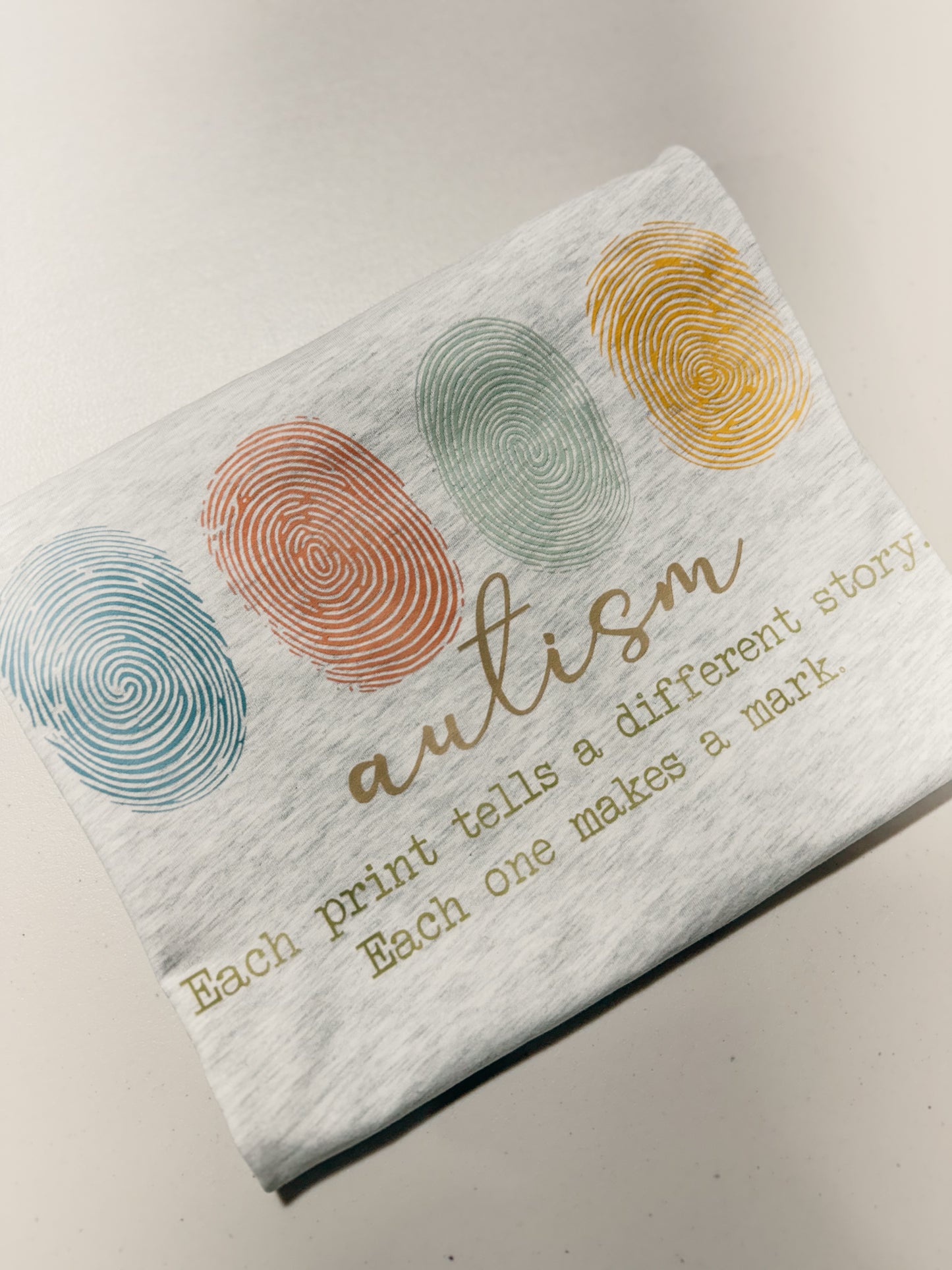 Autism Finger Prints- Ash Grey