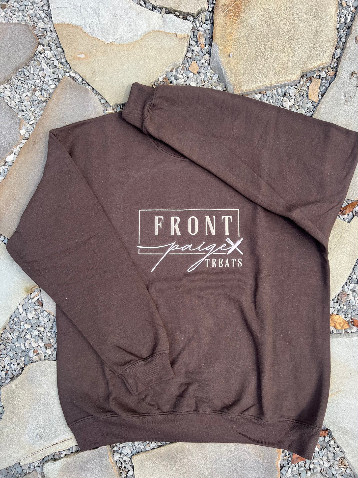Chocolate Front Paige Treats SWEATSHIRT
