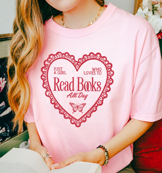 Read Books All Day- Pink