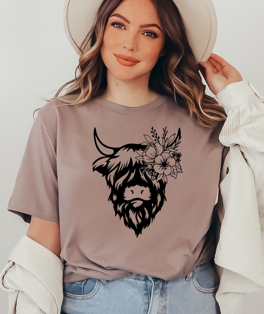 Highland Cow Flower Crown- Espresso Brown