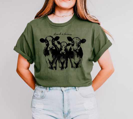 Thank A Farmer- Military Green