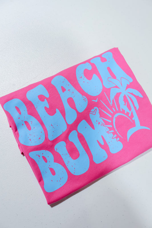 Beach Bum- Coral Hot Pink