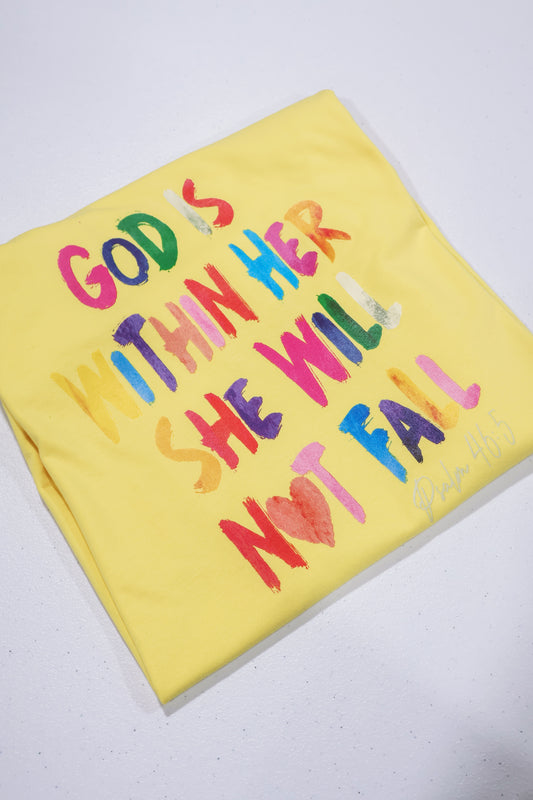 God Is Within Her She Will Not Fall- Yellow