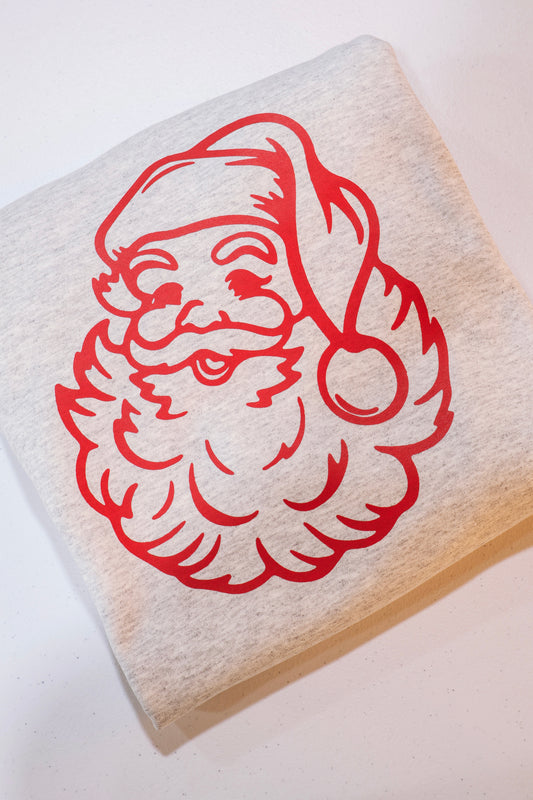 FRONT & BACK Santa & Sayings- Ash Grey