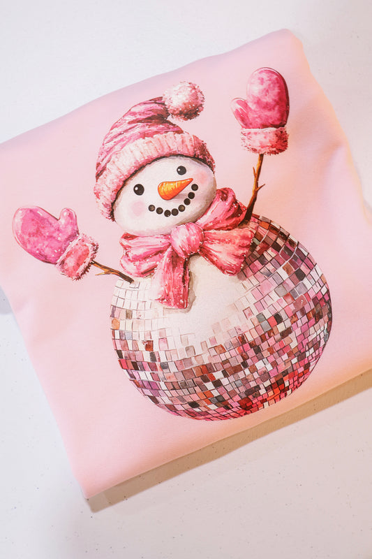 Disco Snowman- Light Pink