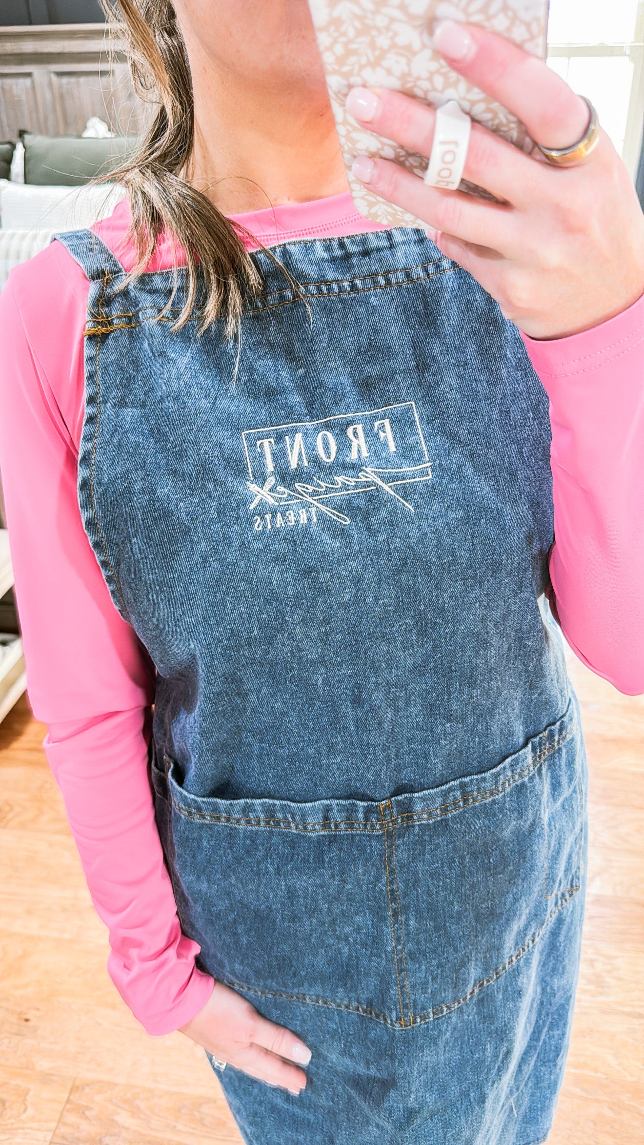 Dark Blue Jean Front Paige Treats Apron
