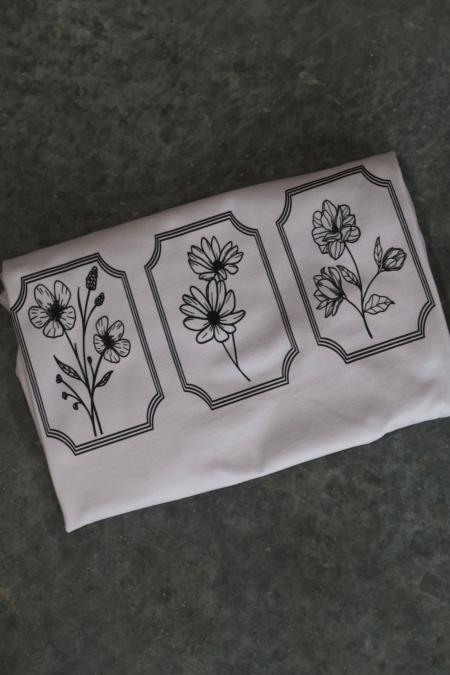 Floral Frame- Dusty Purple