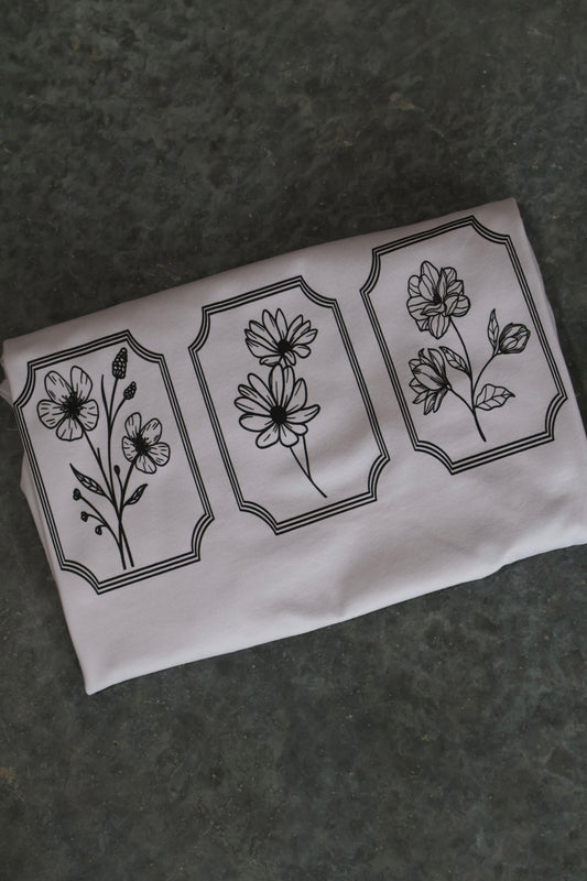 Floral Frame- Dusty Purple