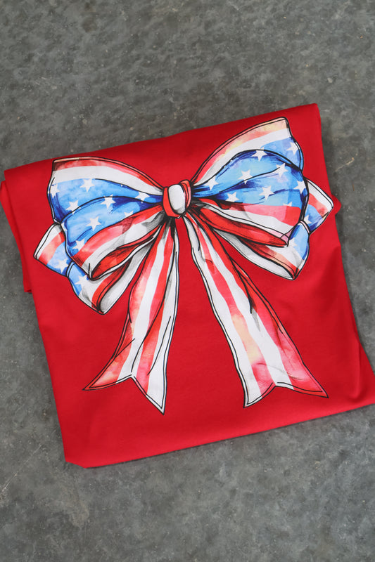 4th Of July Bow- Red