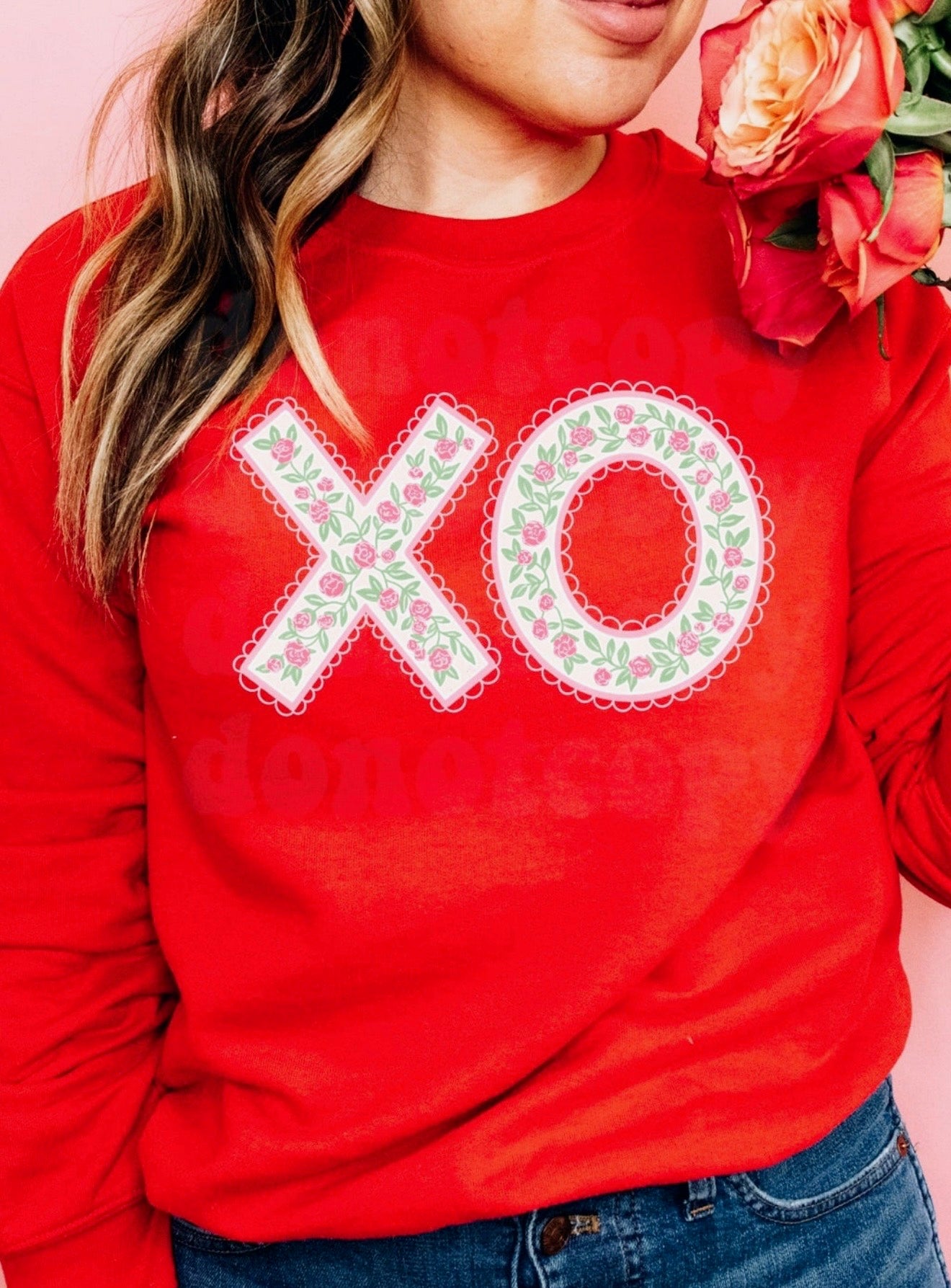 XO Floral Scallop