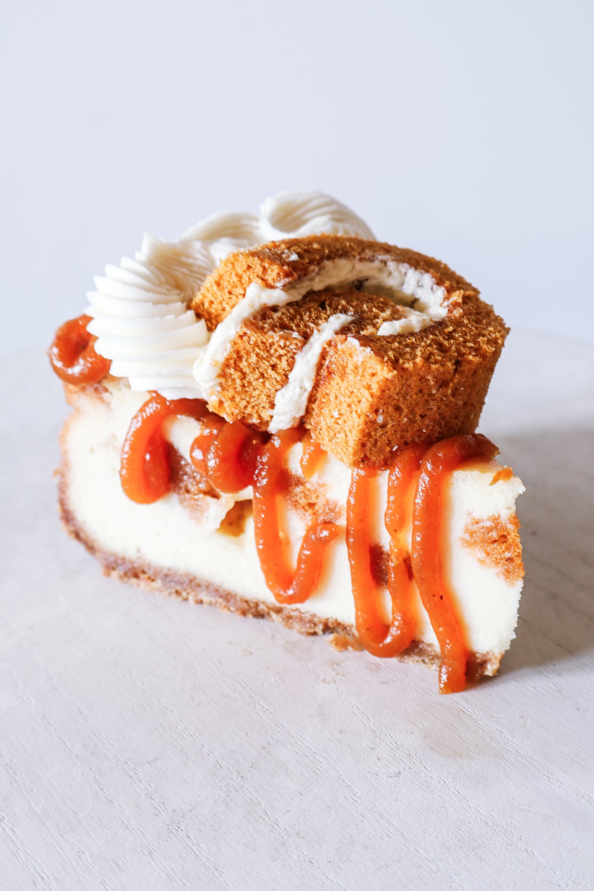 Pumpkin Cream Cheese Roll Cheesecake-9"