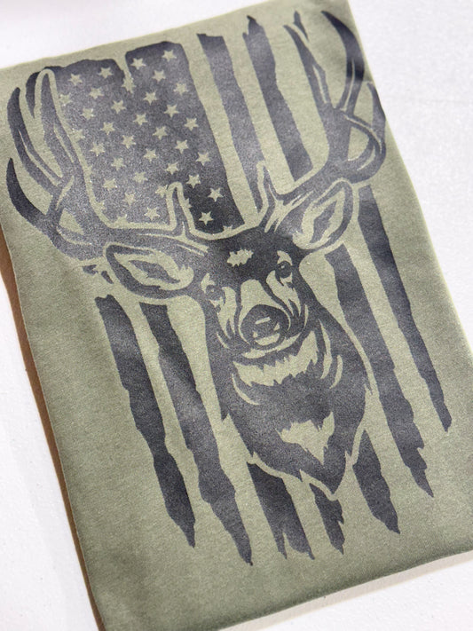 Deer Flag- Military Green