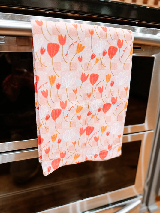 Keep Looking Up Full Pattern Kitchen Towel | Spring, Floral