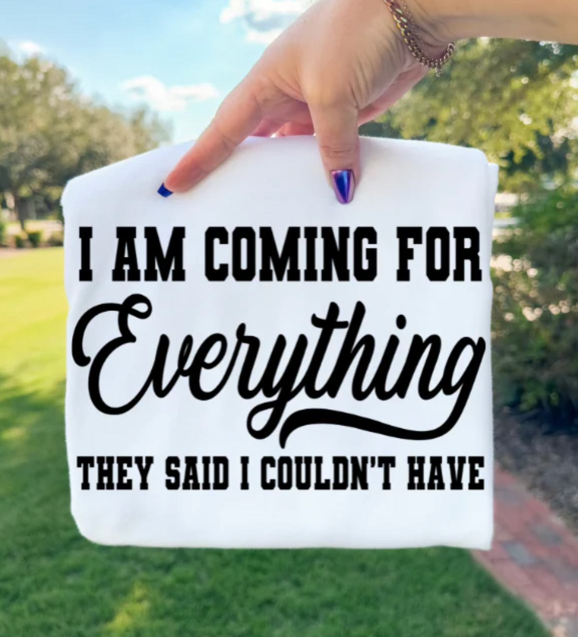 I Am Coming For Everything They Said I Couldn't Have